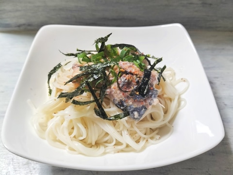 鯖の水煮缶で簡単✨そうめん